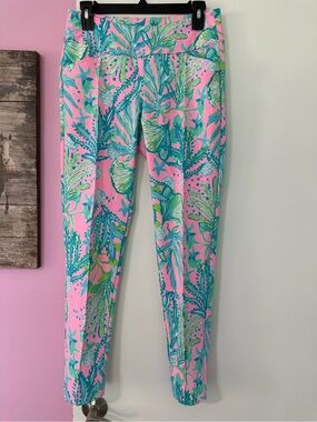 Lilly Pulitzer size 6 Luxletic Corso Pants UPF 50 mandevilla baby hip nautic